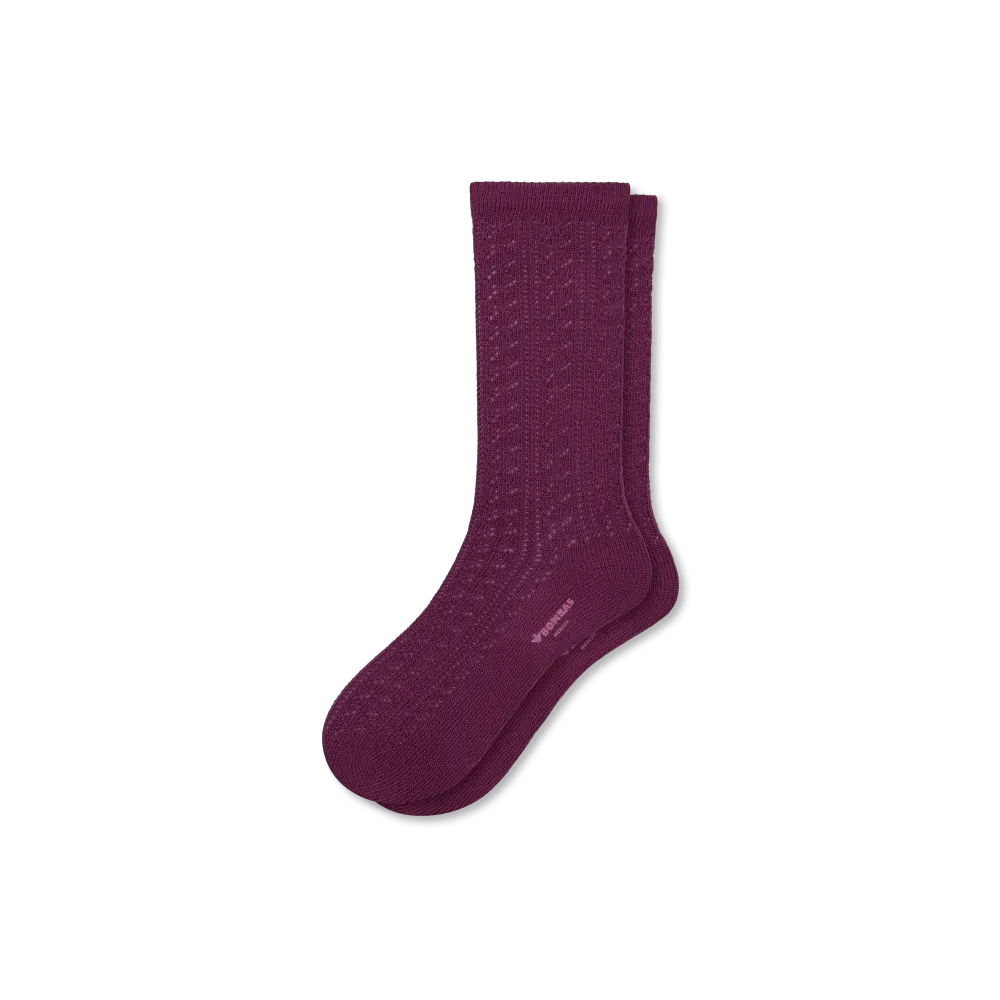 Women's Pointelle Calf Socks