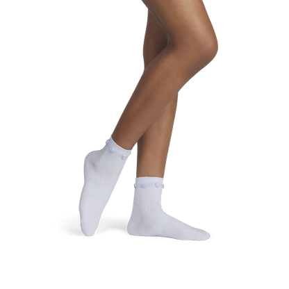 Women's Rosette True Rib Quarter Socks