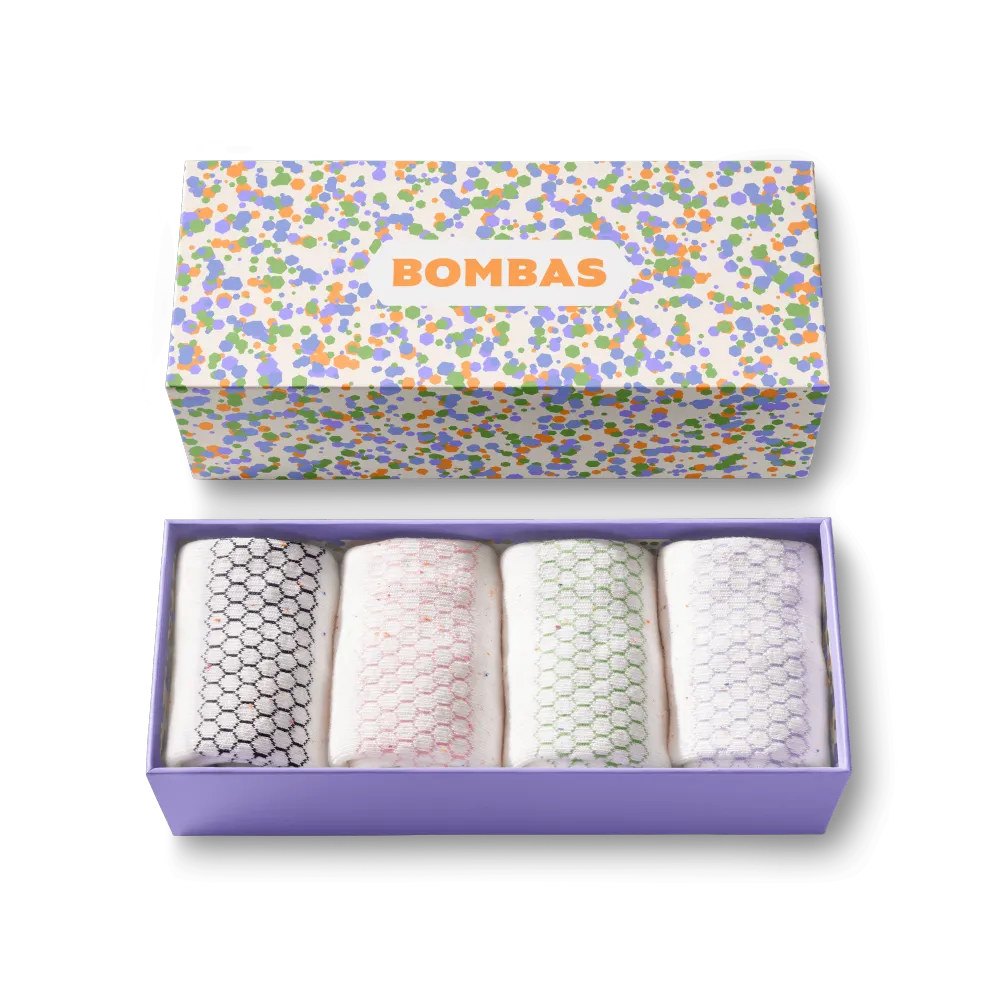 Women's Confetti Ankle Sock 4-Pack Gift Box