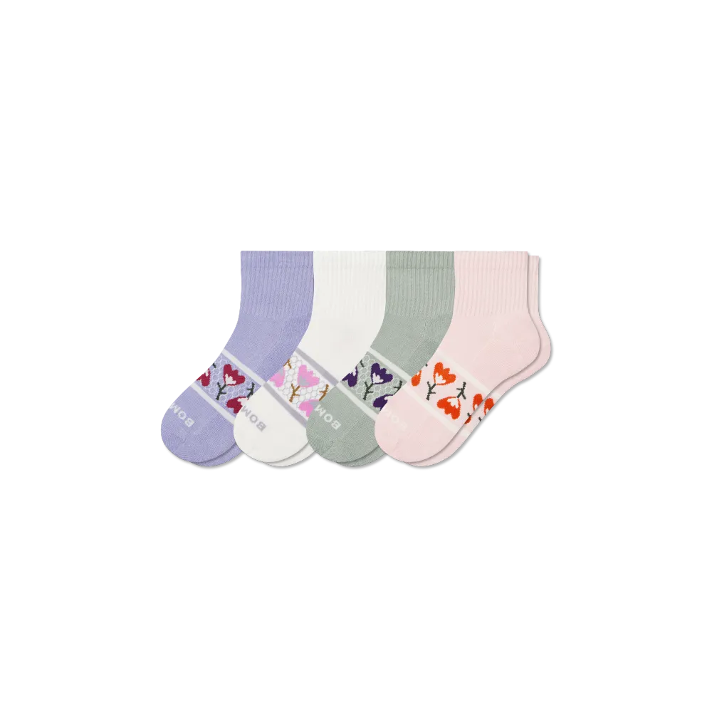 Women's Garden Party Quarter Sock 4-Pack