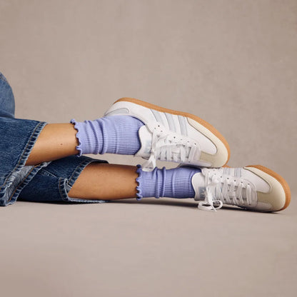 Women's Ruffle Rib Half Calf Socks