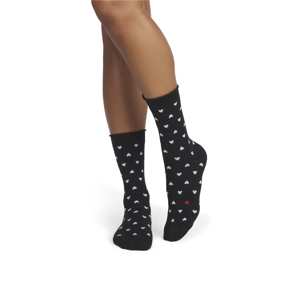 Women¡¯s Hearts Half Calf Socks