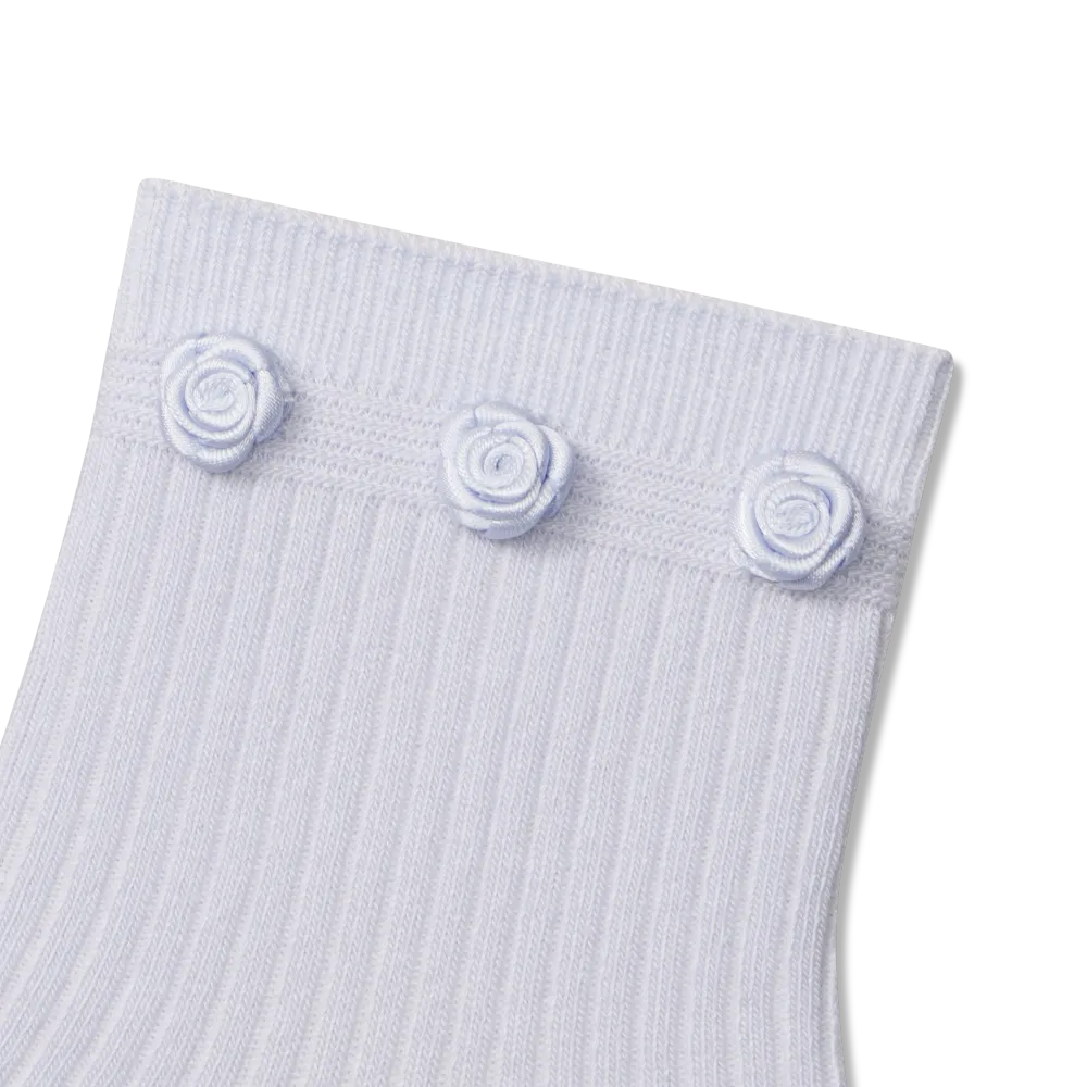 Women's Rosette True Rib Quarter Socks