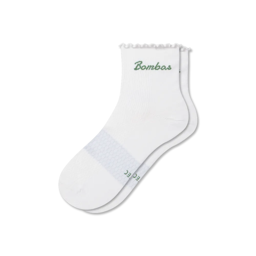 Women¡¯s Ruffle Athletic Quarter Socks