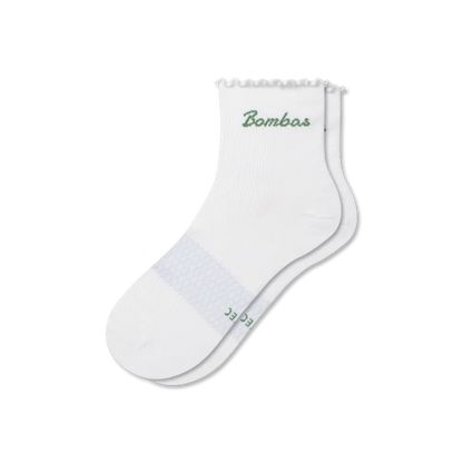 Women¡¯s Ruffle Athletic Quarter Socks