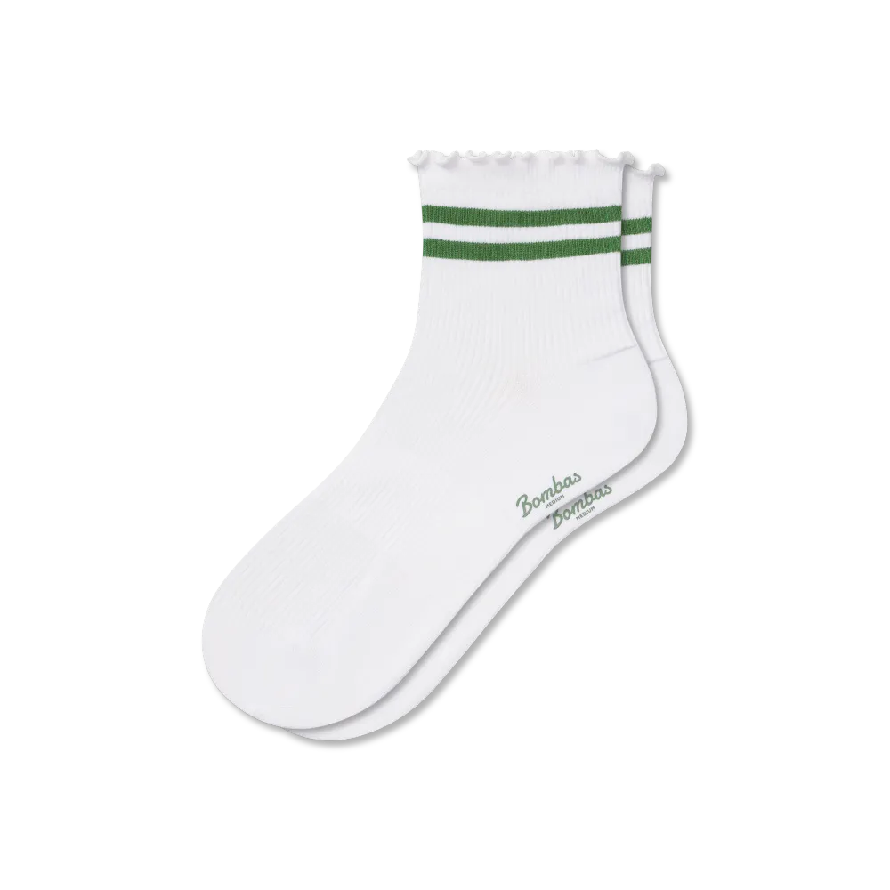 Women's Ruffle Rib Quarter Socks