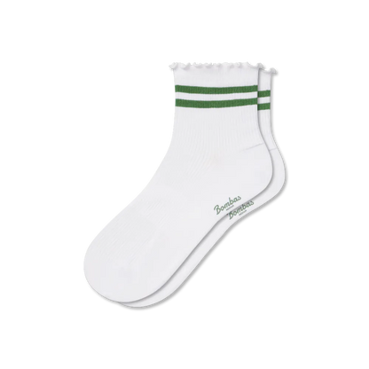 Women's Ruffle Rib Quarter Socks