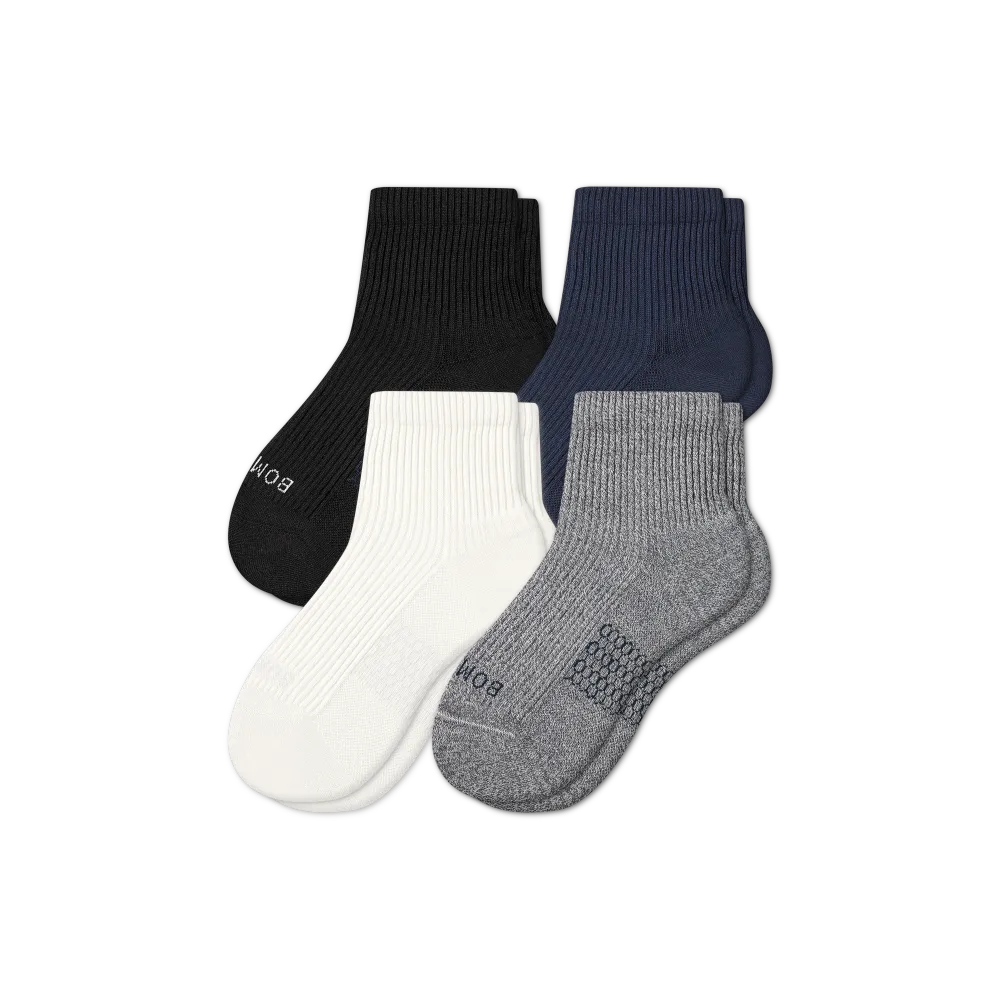 Women's Modern Rib Quarter Sock 4-Pack