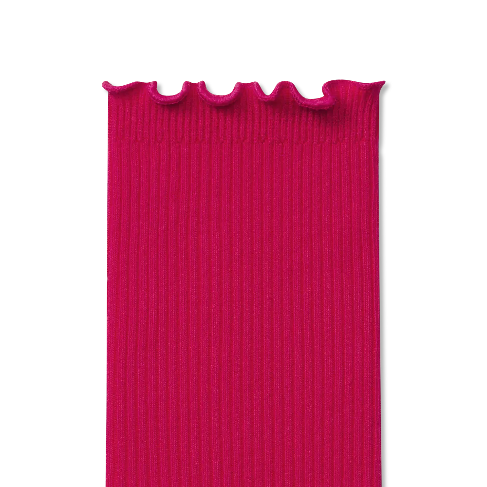 Women's Ruffle Rib Half Calf Socks