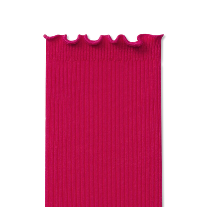 Women's Ruffle Rib Half Calf Socks