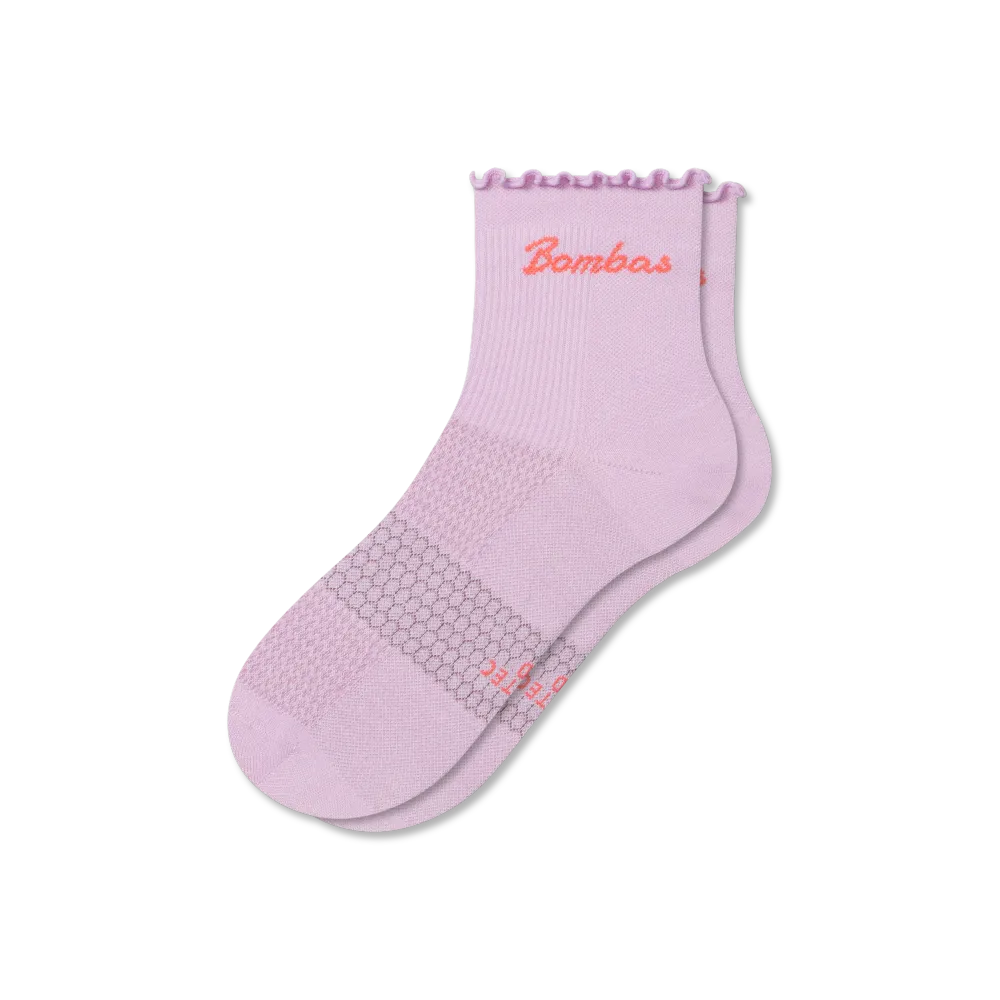 Women¡¯s Ruffle Athletic Quarter Socks