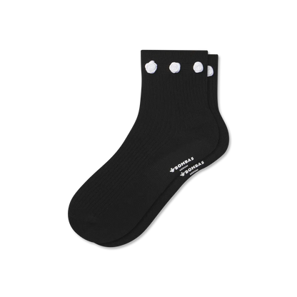Women's Rosette True Rib Quarter Socks