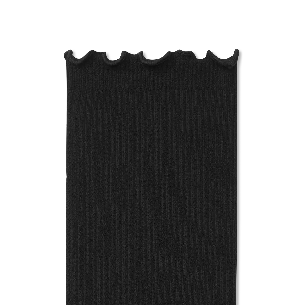 Women's Ruffle Rib Half Calf Socks