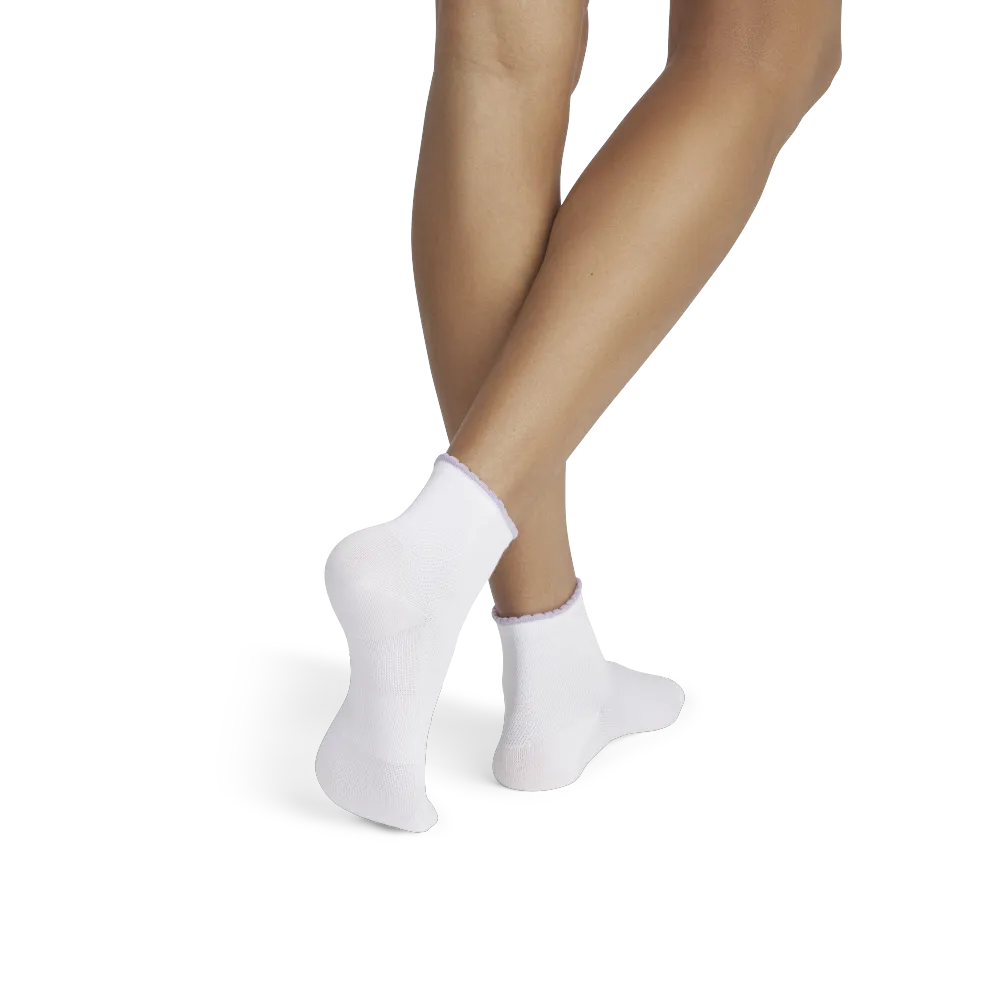 Women¡¯s Scallop Cuff Quarter Sock 4-Pack