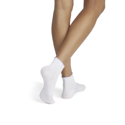 Women¡¯s Scallop Cuff Quarter Socks