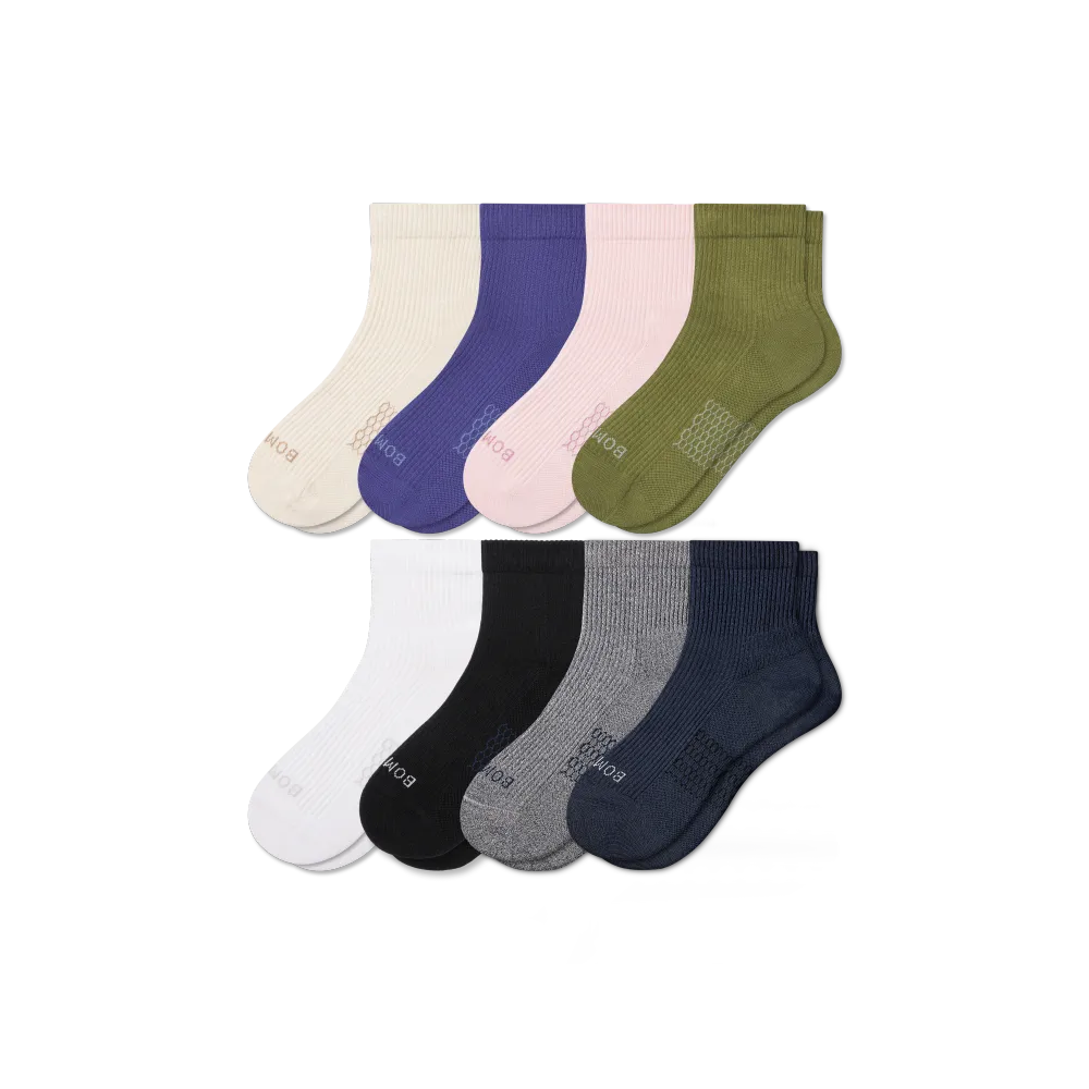 Women's Modern Rib Quarter Sock 8-Pack