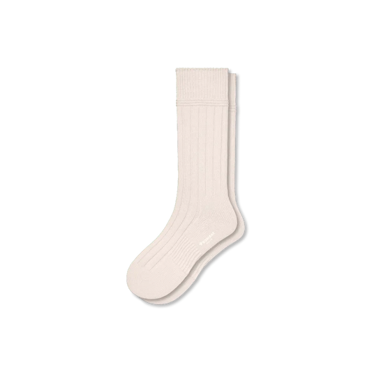 Women's Merino Cashmere Blend Rib Calf Socks