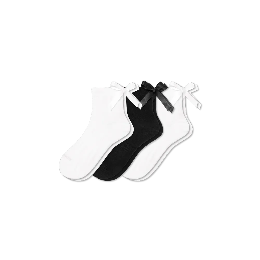 Women's Lightweight Bow Quarter Sock 3-Pack