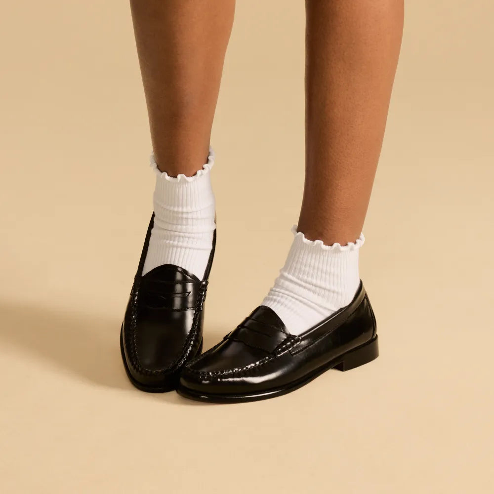 Women's Ruffle Rib Quarter Socks