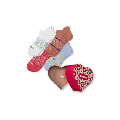 Women's Hearts Ankle Sock 4-Pack Gift Box