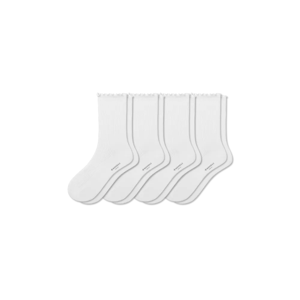 Women's Ruffle Rib Half Calf Sock 4-Pack
