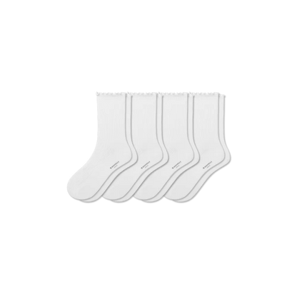 Women's Ruffle Rib Half Calf Sock 4-Pack