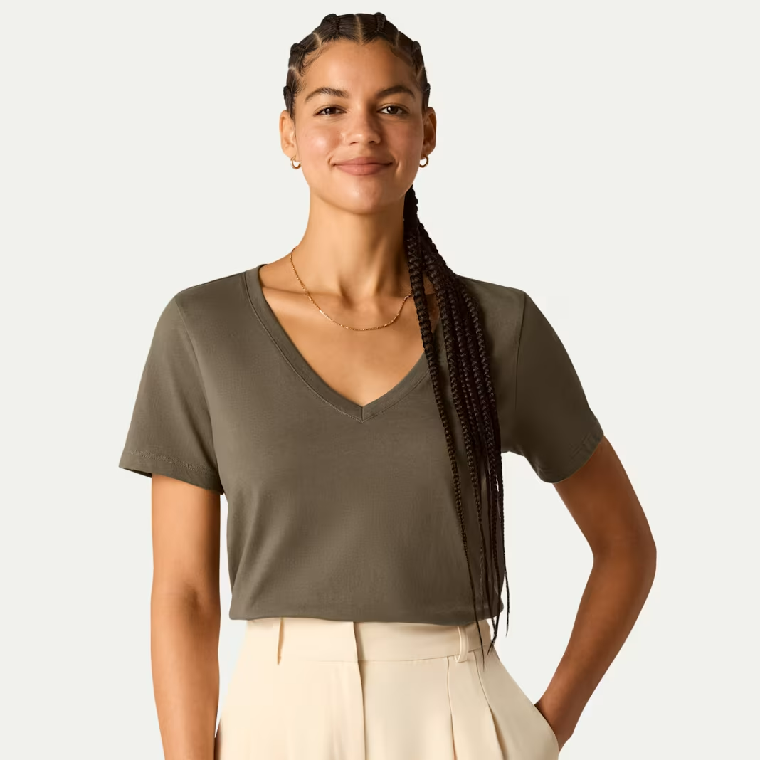 Women's Pima Cotton V-Neck T-Shirt