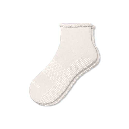 Women's Merino Wool Blend Roll-Top Gripper House Socks