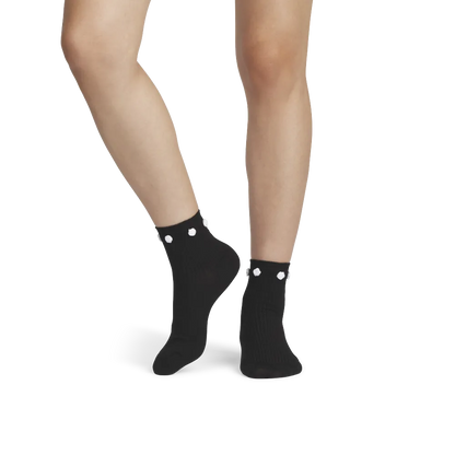 Women's Rosette True Rib Quarter Socks
