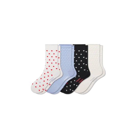 Women¡¯s Hearts Half Calf Sock 4-Pack
