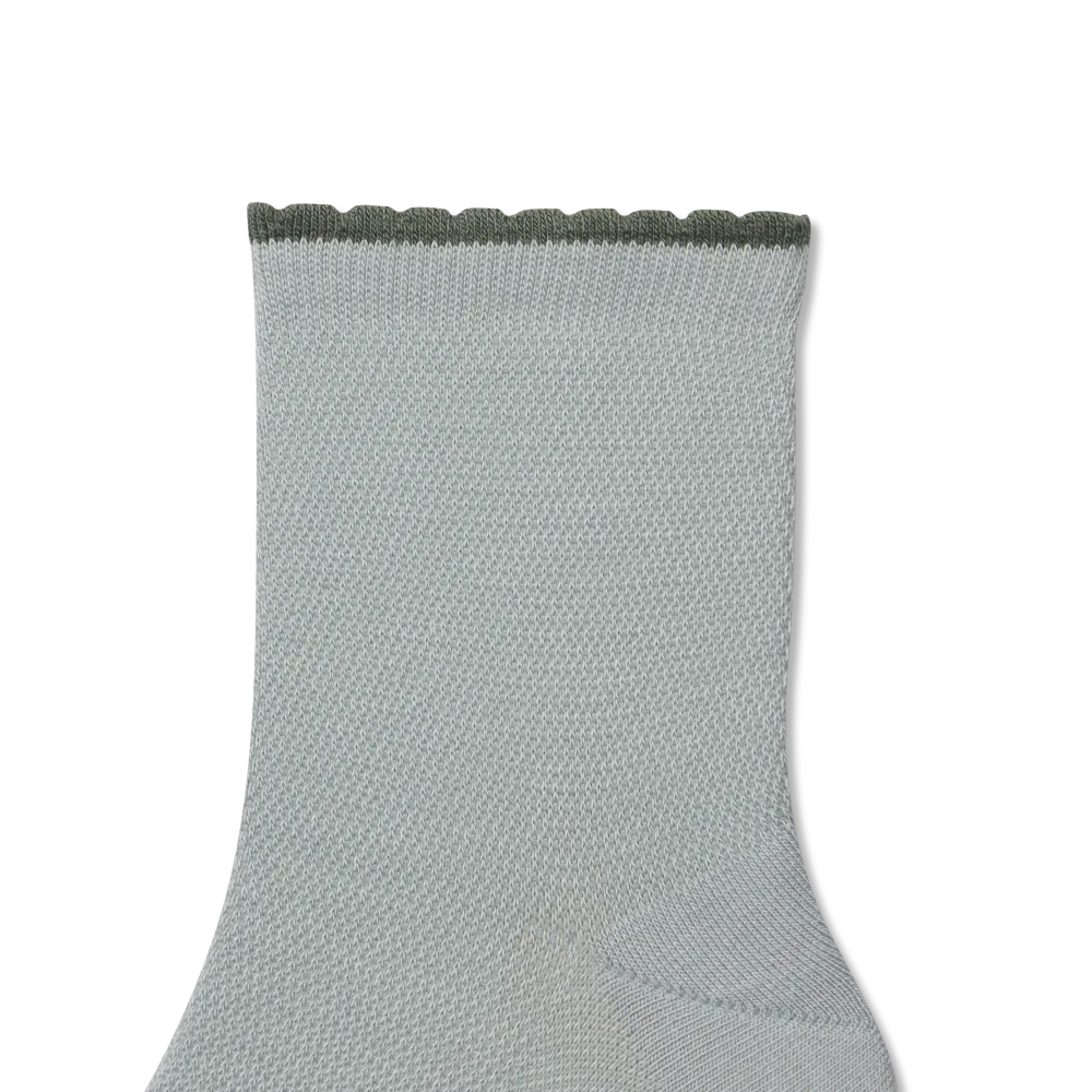 Women¡¯s Scallop Cuff Quarter Socks