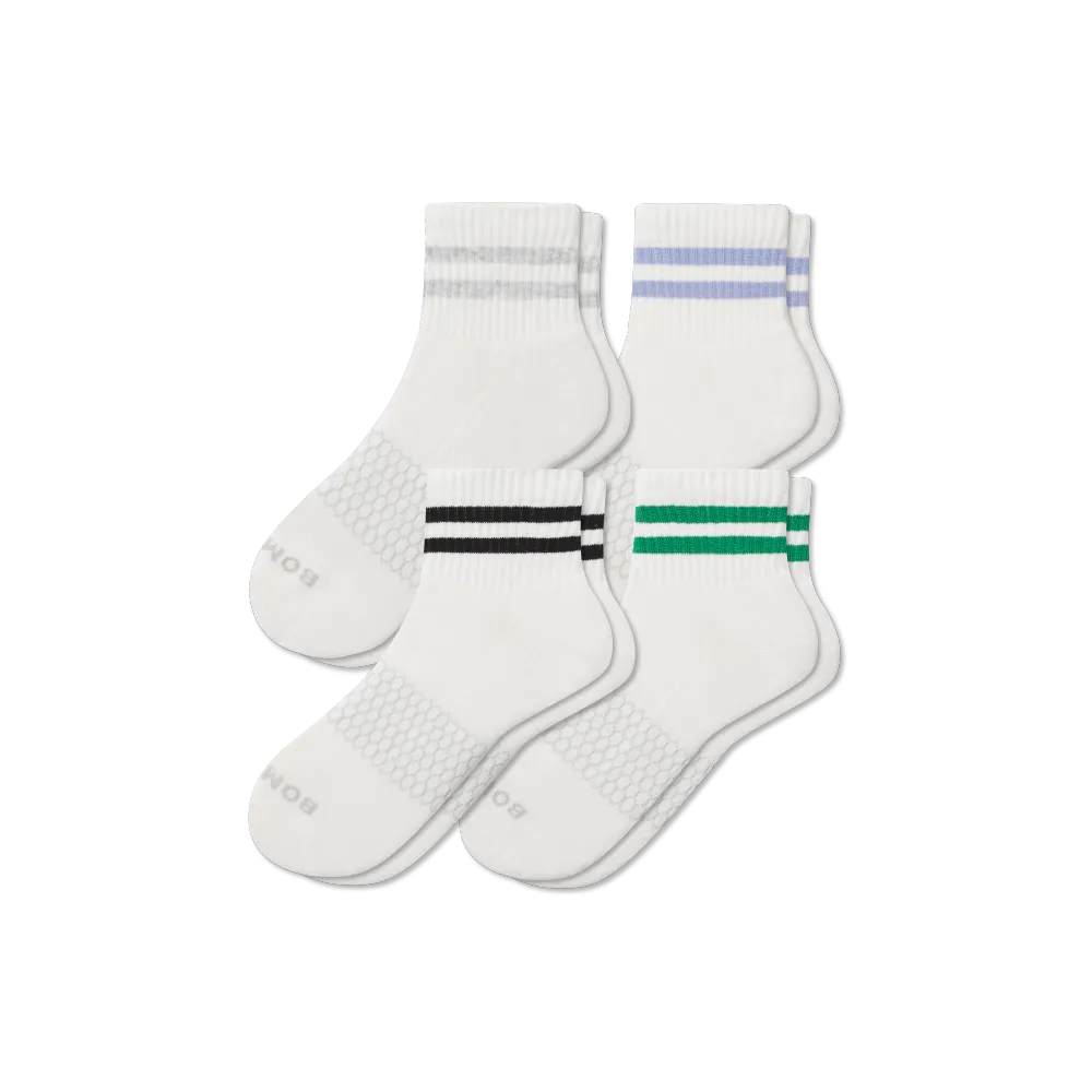 Women's Vintage Stripes Quarter Sock 4-Pack