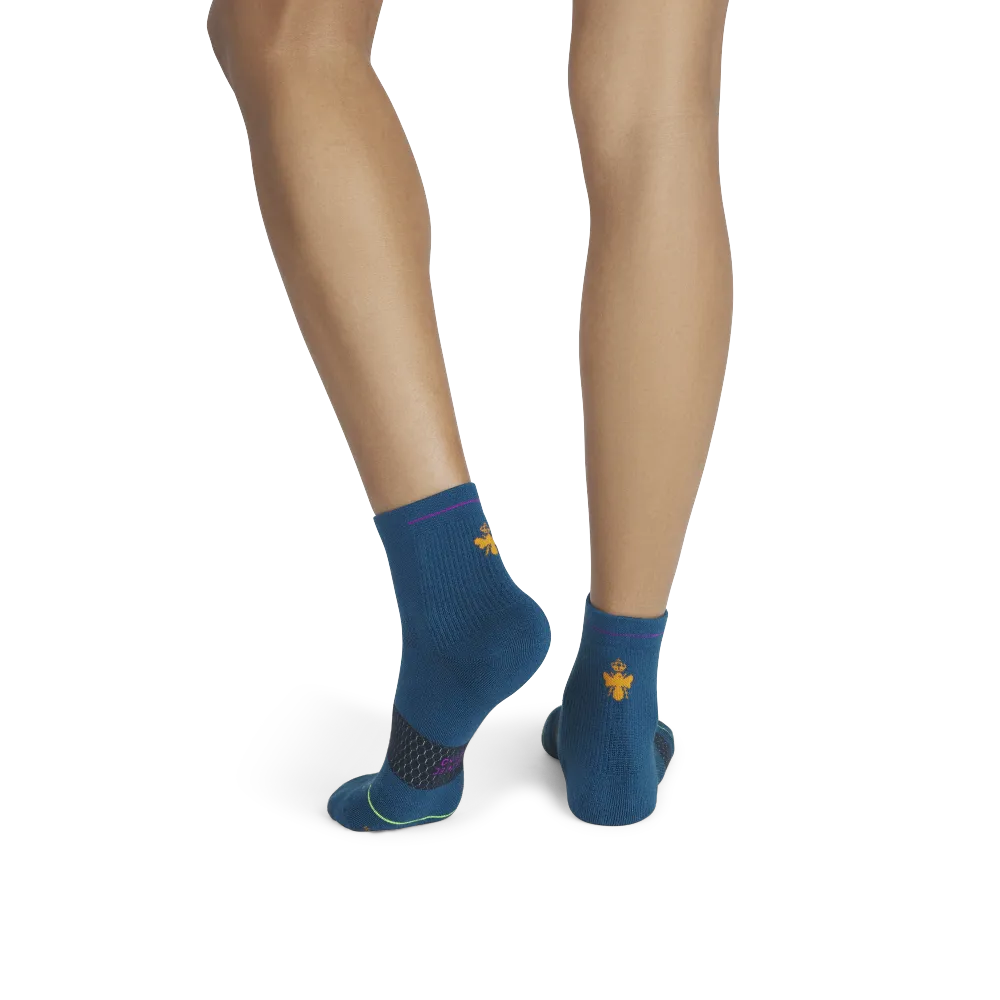 Women's Merino Wool Blend Athletic Quarter Sock 3-Pack