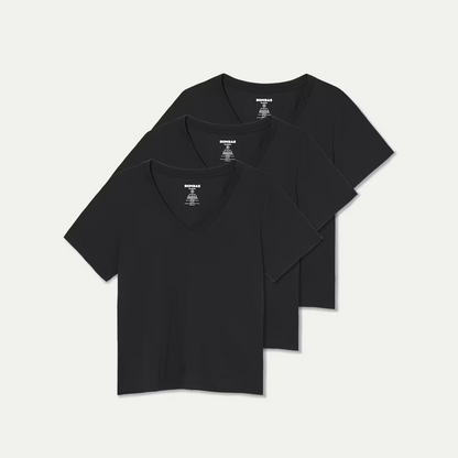 Women's Pima Cotton V-Neck T-Shirt 3-Pack