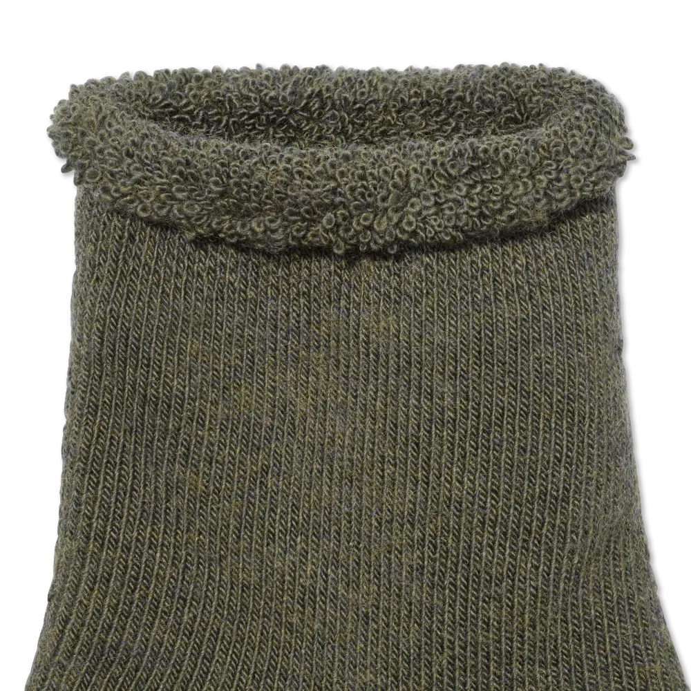 Women's Merino Wool Blend Roll-Top Gripper House Socks