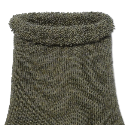 Women's Merino Wool Blend Roll-Top Gripper House Socks