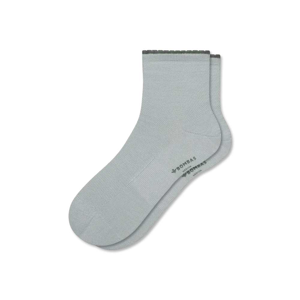 Women¡¯s Scallop Cuff Quarter Socks