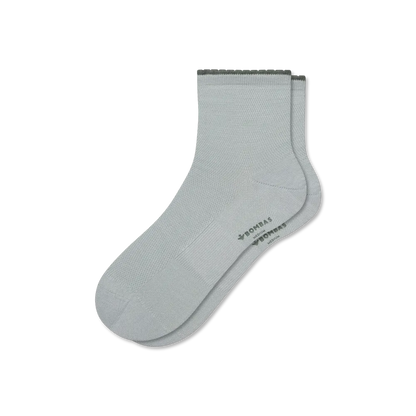 Women¡¯s Scallop Cuff Quarter Socks