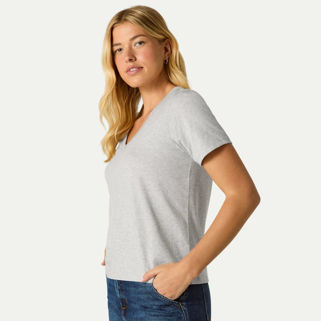 Women's Pima Cotton V-Neck T-Shirt 3-Pack