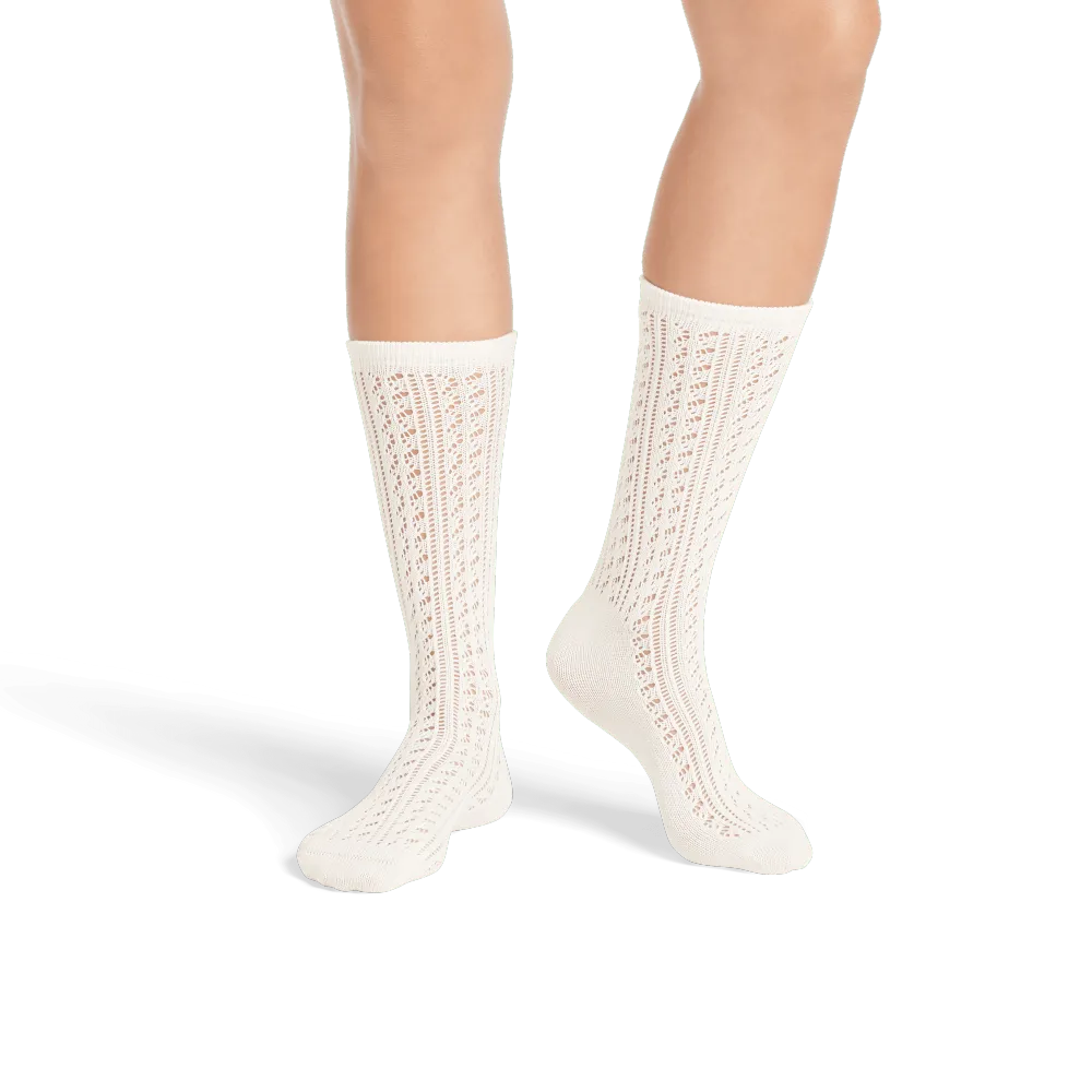 Women's Pointelle Calf Socks