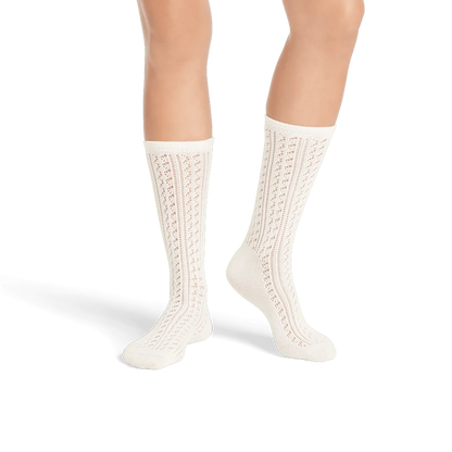 Women's Pointelle Calf Socks