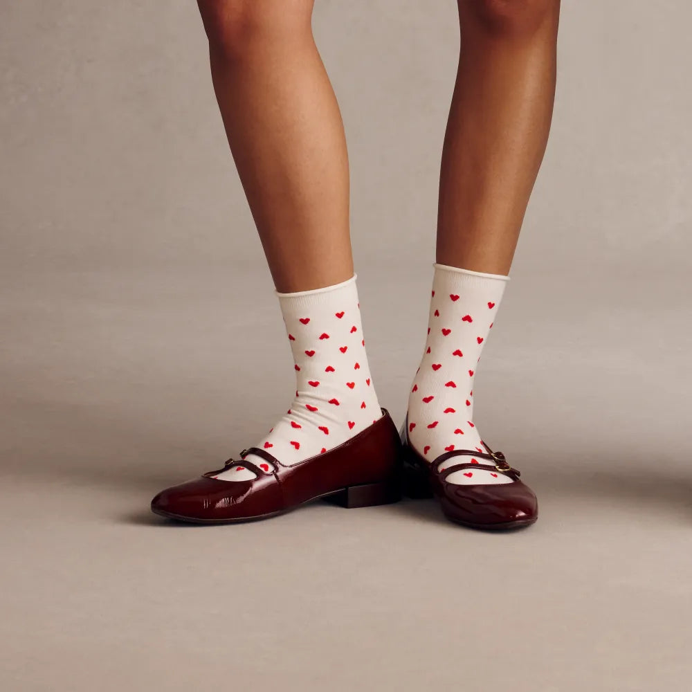 Women¡¯s Hearts Half Calf Socks