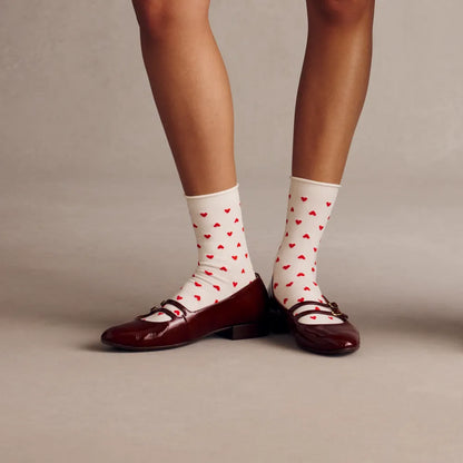 Women¡¯s Hearts Half Calf Socks
