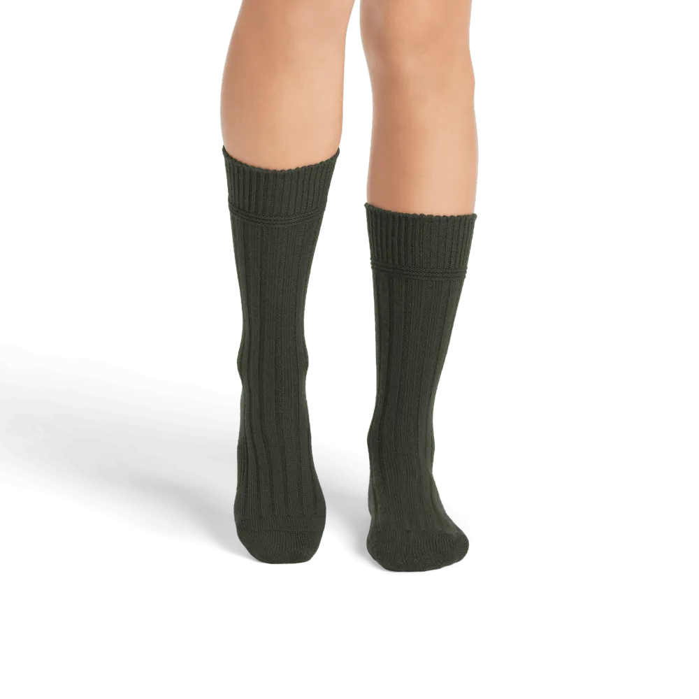 Women's Merino Cashmere Blend Rib Calf Sock 3-Pack