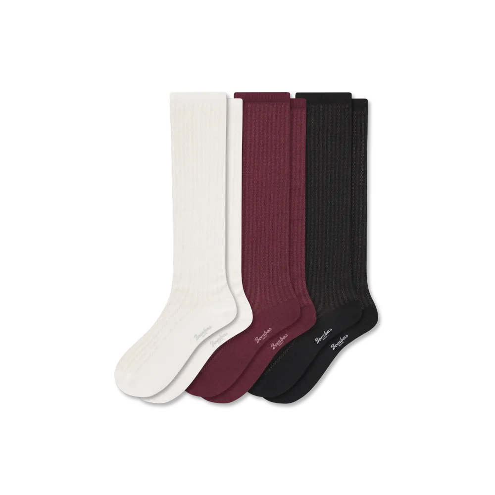 Women's Pointelle Knee High Sock 3-Pack