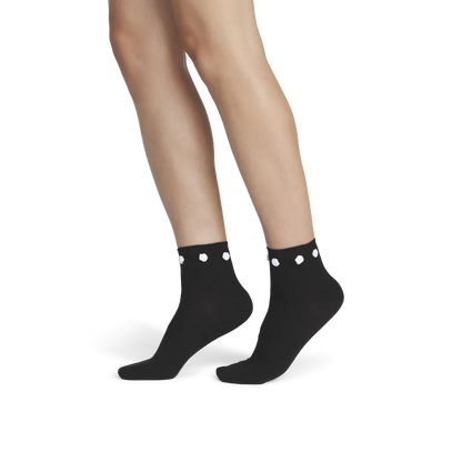 Women's Rosette True Rib Quarter Socks