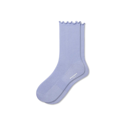 Women's Ruffle Rib Half Calf Socks