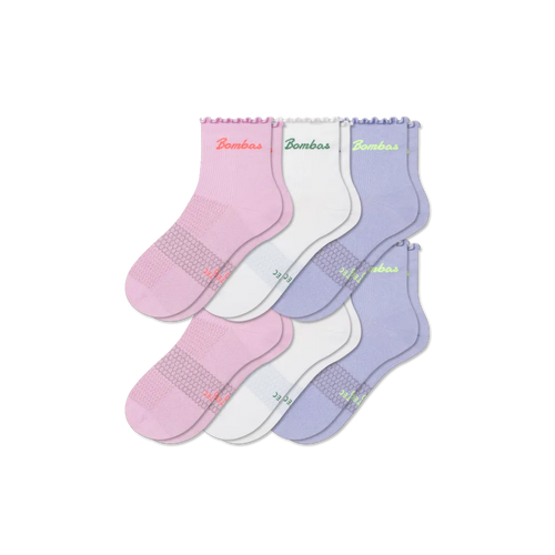 Women¡¯s Ruffle Athletic Quarter Sock 6-Pack