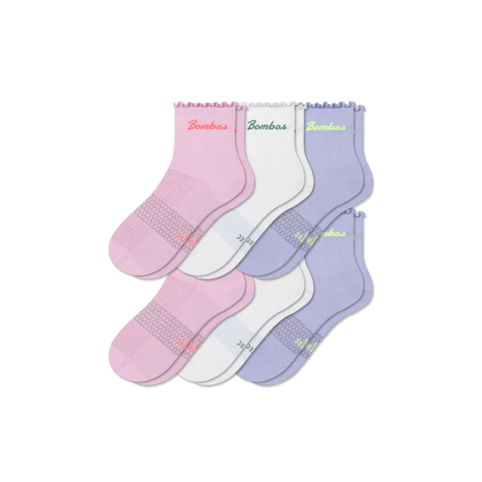 Women¡¯s Ruffle Athletic Quarter Sock 6-Pack