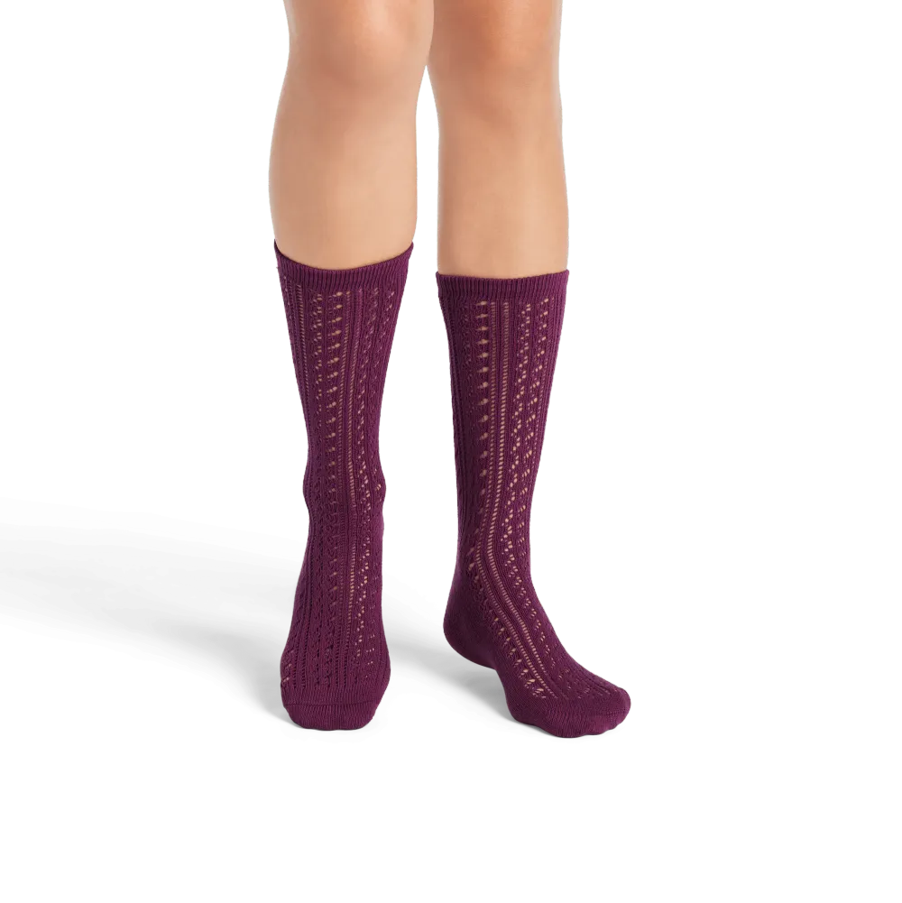 Women's Pointelle Calf Socks